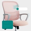 FONTOI Task and Office Chairs, Office Chair with Adjustable Foot Ring, Swivel Task Chair for Home Office, Pink, 26.4"*37.8"*26.4" - 3 of 4