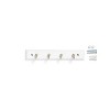 LunaLulinlk White 8.75 inch Key Rail with 4 Satin Nickel Hooks for Keys, Mail, Leashes, 2 lbs Capacity, 1 Pack - 4 of 4