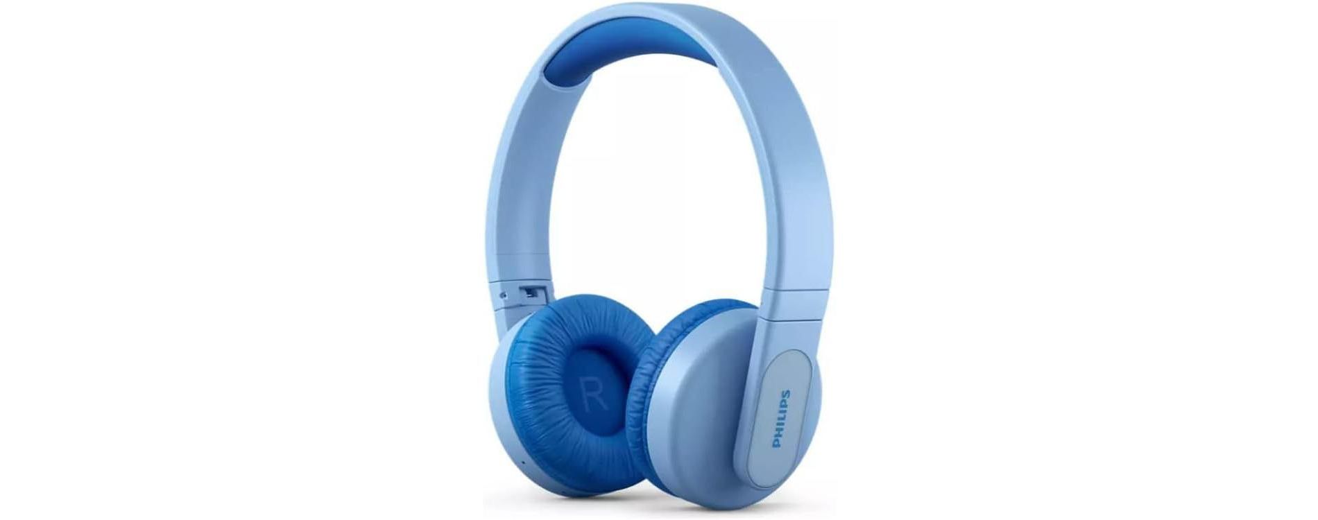 PHILIPS Kids Wireless Headphones with Microphone for School, Safe Volume Limit, Lightweight, Foldable & Durable for Home, Travel & School