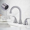 WOWOW 8 in. Widespread Double Handle Bathroom Faucet with Drain Kit Included in Brushed Nickel - 4 of 4