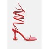 Biten Berry Spool Heel Lace Up Women Sandals - 2 of 4