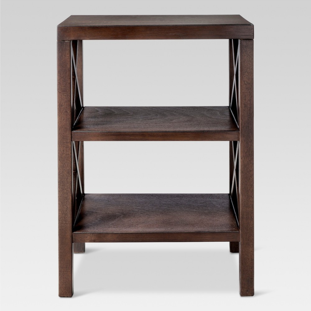 Owings End Table with 2 Shelves (Not Assembled) Espresso - Threshold™