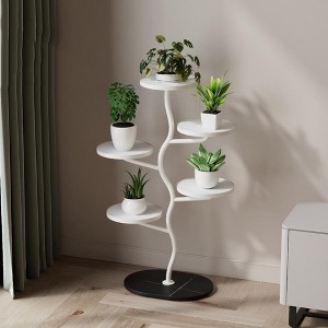 5-Tier Metal Plant Stand with Wheels, Multi-Layer Flower Shelf, Pot Holder Plants for Multiple Plants, Corner Display Rack for Living Room Bedroom - 1 of 4