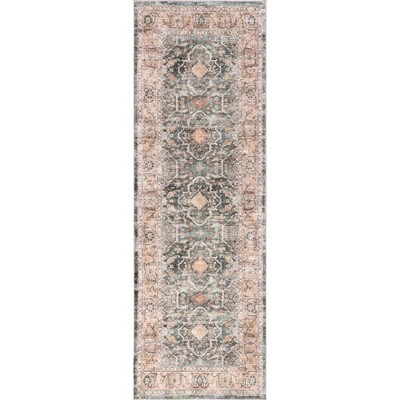Nuloom Caisyn Bordered Medallion Pet Friendly Machine Washable Area Rug