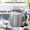R.W.FLAME Portable Ice Maker,self-cleaning,makes 9 cubes in 6 minutes,26.5 lbs/24h,includes ice scoop and basket,2 ice cube sizes for home,office - 2 of 4