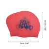 Unique Bargains Women's Silicone Floral Pattern Swim Cap 1 Pc - 4 of 4