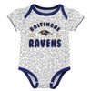 NFL Baltimore Ravens Infant Boys' AOP 3pk Bodysuit - 0-3M