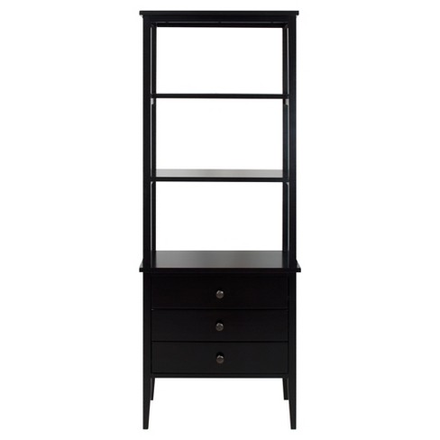 62 Bookcase With Drawers Black Flora Home Target