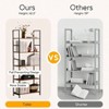 5 Tier Bookshelf Rustic Brown Standing Book Shelf Home Office Bookcase Storage Organizer Bedroom Living Room Bathroom - 3 of 4