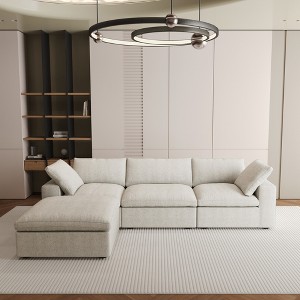 Cloud Modular Sectional Sofa Couch,Convertible Couches with Storage Ottoman for Living Room,Covers Washable&Replaceable - 1 of 4