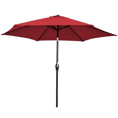Tangkula 10 ft Patio Umbrella Market Table Umbrella Yard Outdoor w/ 6 Ribs