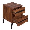Gulches Contemporary 2 Drawer Nightstand Safety Stop Feature, Manual Close, Versatile Design - 4 of 4