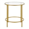 Brass Finish Round Side Table - Henn&Hart - 3 of 4