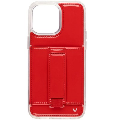 Walli Cases Red Radiance In Clear Phone Case with Wallet and Finger Strap