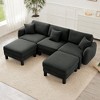 GDFStudio Holasek Modern Boucle Upholstered  U-Shape Sectional Sofa with 2 Movable Ottomans - 4 of 4