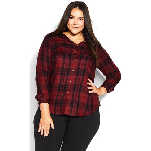 Plus Size Plaid Shirt - | Avenue : Target