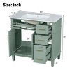 36" Modern Bathroom Vanity with Ceramic Sink,Soft Close Doors and 4 Drawers for Small Bathrooms-The Pop Home - 4 of 4