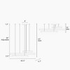 LNC Khydeacc 3-Lights 40.4" Mid-Century Modern Luxury Geometric Tiered Integrated LED Kitchen Island Pendant Lights, Black - 3 of 4