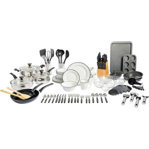 Gibson Home 95-Piece Complete Kitchen Starter Kit - Dinnerware, Cookware, Bakeware, Kitchen Tools - 1 of 4