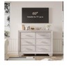 White Dresser For Bedroom, 6 Drawer Chest Of Dressers, Modern Wooden Dresser With Silver Handle For Bedroom, Living Room, Hallway, Entryway - 4 of 4