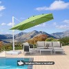 PURPLE LEAF Patio Umbrella White Cantilever Offset Umbrella Square Outdoor Umbrella with 360-degree Rotation for Garden Deck Pool - 2 of 4