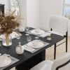 PexFix 79" x 33.5" Solid Wood Dining Table Modern Kitchen Table for 6-8 Farmhouse Style with Solid Wave Legs for Living Room Kitchen Home Office Black - 3 of 4