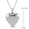 EVERLY JEWELRY | Sterling Silver 20mm Engraved Heart Locket Pendant "I love you to the moon and back" With Cable Chain, 18-inch - 3 of 4