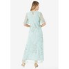 Roaman's Women's Plus Size V Neck Embellished Lace Gown - 3 of 4
