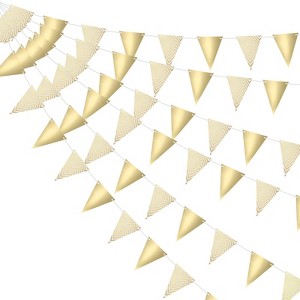 Unique Bargains Reusable Triangle Bunting Flags for Wedding Party Decorations 10 Pcs - 1 of 4