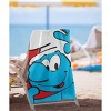 The Smurfs Smurf Closeup 30” x 60” Beach Towel - 2 of 4