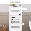 Evideco French Home Goods Bathroom Linen Storage Floor Cabinet - 4 of 4
