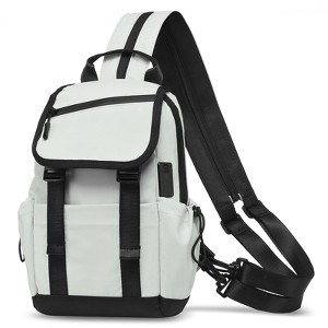 Unique Bargains Lightweight Waterpoof Convertible Sling Bag with USB Charge Port - 1 of 4
