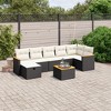 vidaXL Garden Sofa Set Black, Cream White - 2 of 4
