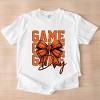Simply Sage Market Coquette Basketball Bow Game Day Stacked Garment Dyed Tee - 3 of 4