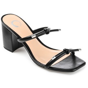 Journee Collection Womens Jessa Tru Comfort Foam Open Square Toe Block Heel Sandals Black 8.5 - 1 of 4