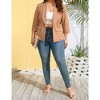 YESFASHION Womens Plus Size Casual Blazer Office 3/4 Sleeve Open Front Cardigans Jacket Work Suit with Pockets - 4 of 4