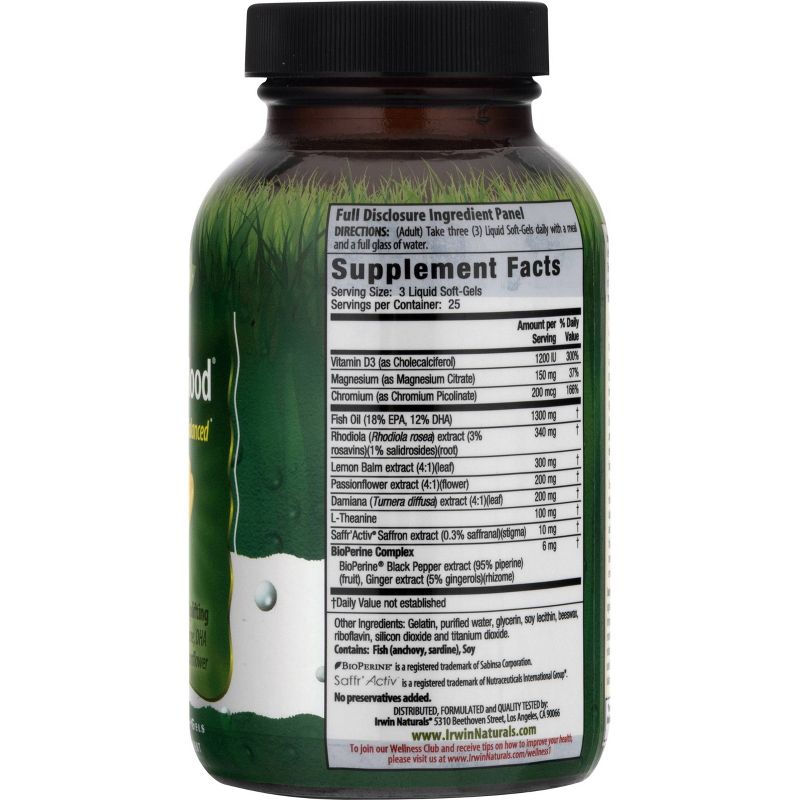 Irwin Naturals Sunny Mood Dietary Supplement Liquid Softgels - 75ct, 3 of 7