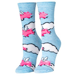 Crazy Socks, Women's, Graphic, Unique Designs, Crew Socks, Cute Silly Funny Cool - 1 of 4