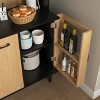 Kumasinova 59"Kitchen Hutch with Storage&Power Outlet,Farmhouse Pantry Cabinet with Pegboard,Coffee Bar Cabinet with Bottle Rack,Black - 4 of 4