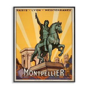 Stupell Industries Montpellier Vintage Advertisement Black Framed Giclee Art - 1 of 4