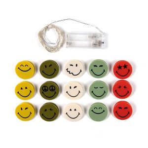 Yoobi SmileyWorld String Lights with Clips Colorful Smiley - 1 of 4