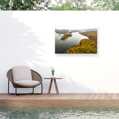 Trademark Fine Art - GS Photo Autumn in the Adironacks Matted Framed Art