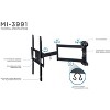 Mount-It! Full Motion TV Wall Mount | Long Arm TV Mount with 24 Inch Extension | Fits 32 to 55 Inch TVs with Up to VESA 400 x 400, 77 Lbs. Capacity - 4 of 4