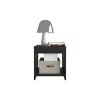 GlasFlength Nightstands Modern Nightstand Bedroom Nightstand Bedside Table with Drawer Open Shelf for Living Room, Black, 13.9"*15.7"*16.5" - 3 of 4