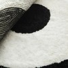 30" x 30" Yin Yang Shaped Rug For Adults, Black & White - 4 of 4
