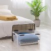 IRIS USA 60 Qt Storage Bins with Gasket Seal Lid, Clear/Chrome, 3Pk - 2 of 4