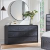 SinCiDo Modern 8 Drawer Dresser, Curved Profile Design, 55" Wide Mid Century Wood Storage Organizer for Bedroom, Living Room - 3 of 4