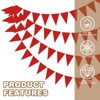 Unique Bargains 49ft Felt Fabric Triangle Bunting Garland Party Banner 1 Pcs - 3 of 4