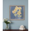 HomeRoots 15" X 15" Blue And Yellow Flower Wood Square Framed Art - 2 of 4