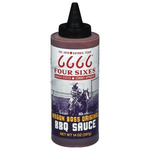 Four Sixes - BBQ Sauce Original Wagon Boss - Case of 6 - 14 FZ - 1 of 3